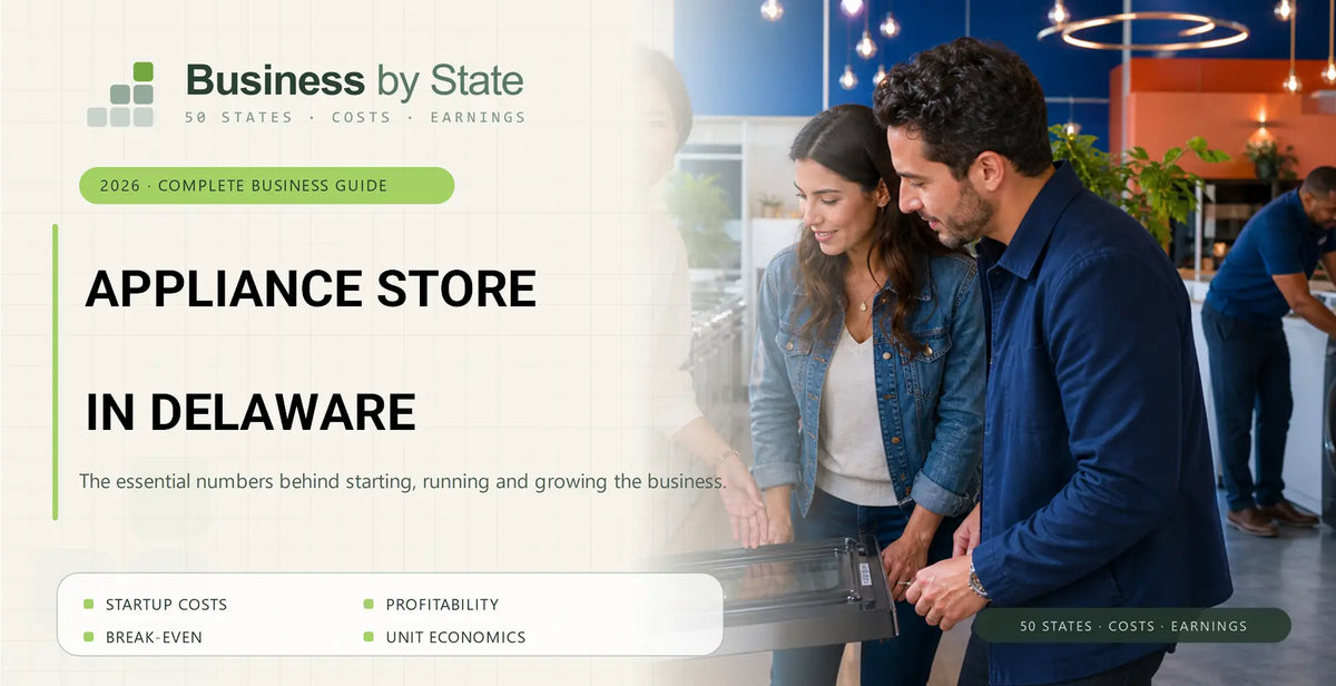 Appliance Store Startup Costs in Delaware