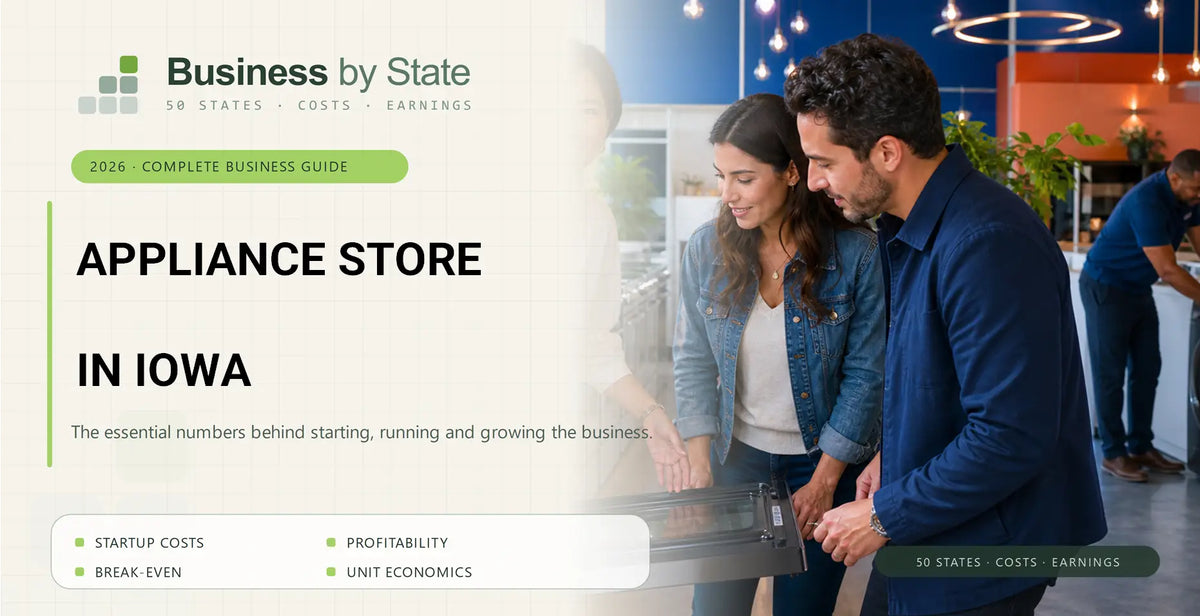 Appliance Store Startup Costs in Iowa