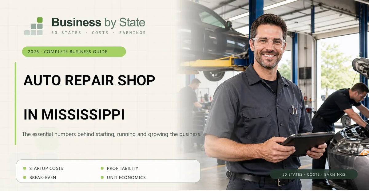 Auto Repair Shop Startup Costs in Mississippi