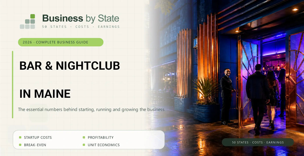 Bar & Nightclub Startup Costs in Maine