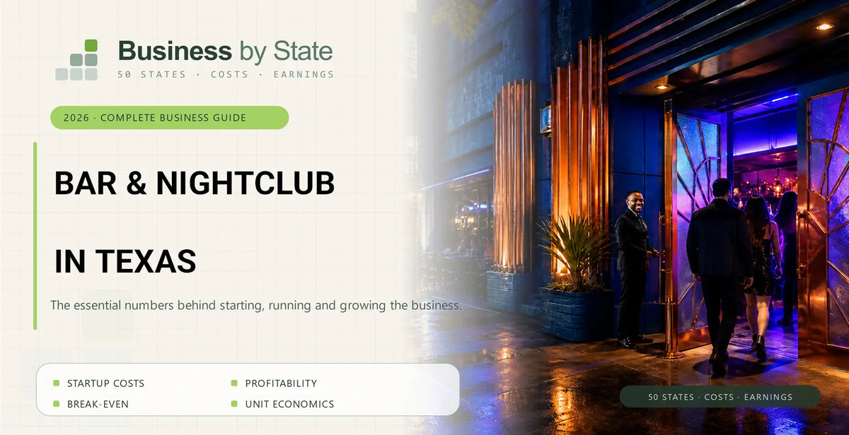 Bar & Nightclub Startup Costs in Texas