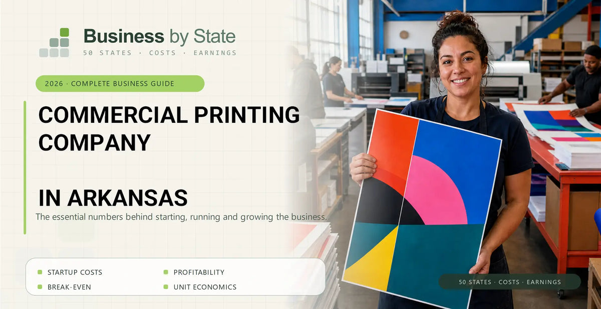 Commercial Printing Company Startup Costs in Arkansas