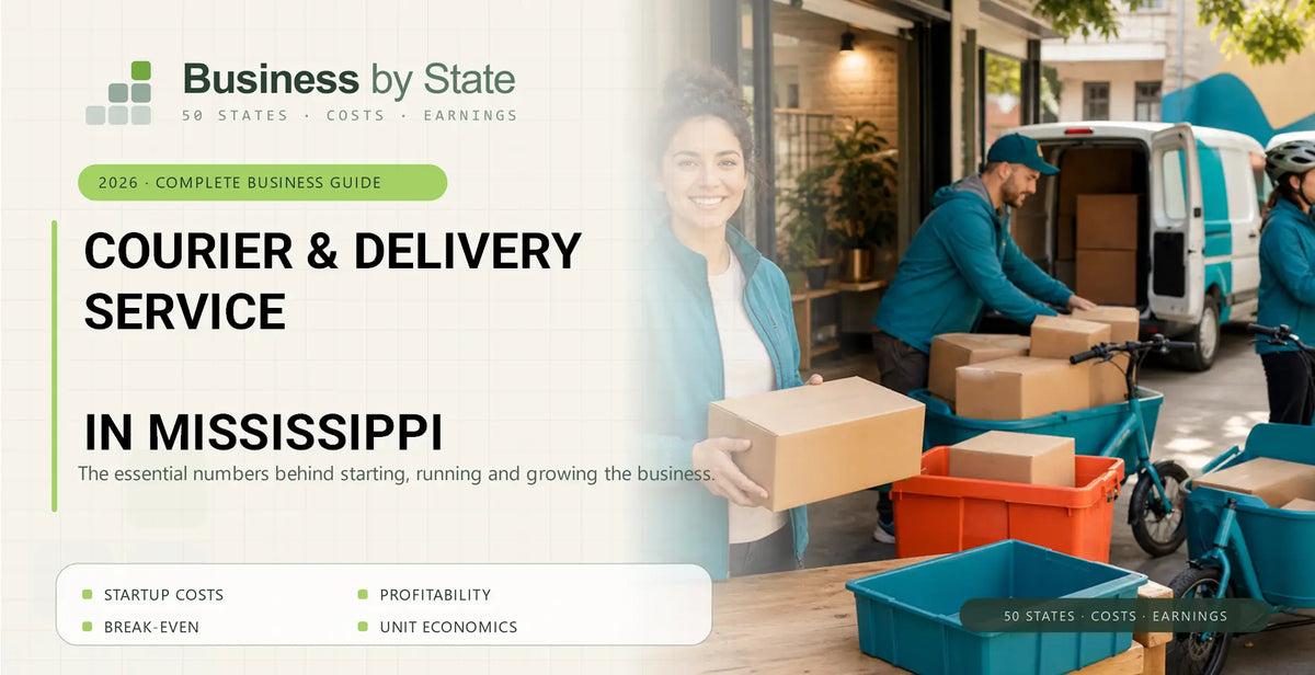 Courier & Delivery Service Startup Costs in Mississippi