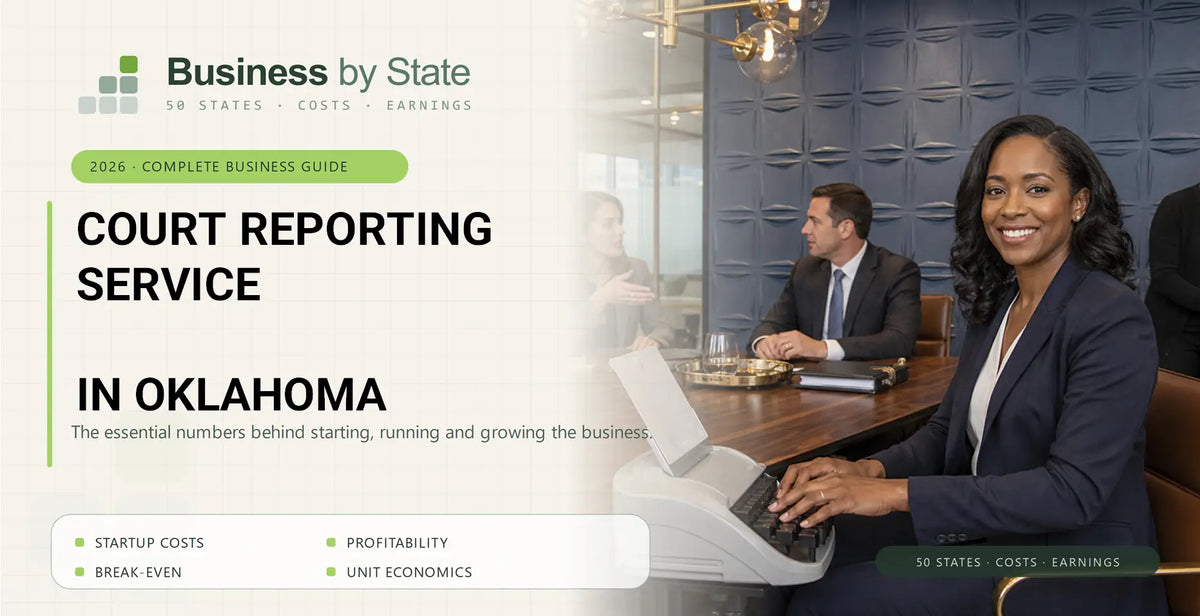 Court Reporting Service Startup Costs in Oklahoma