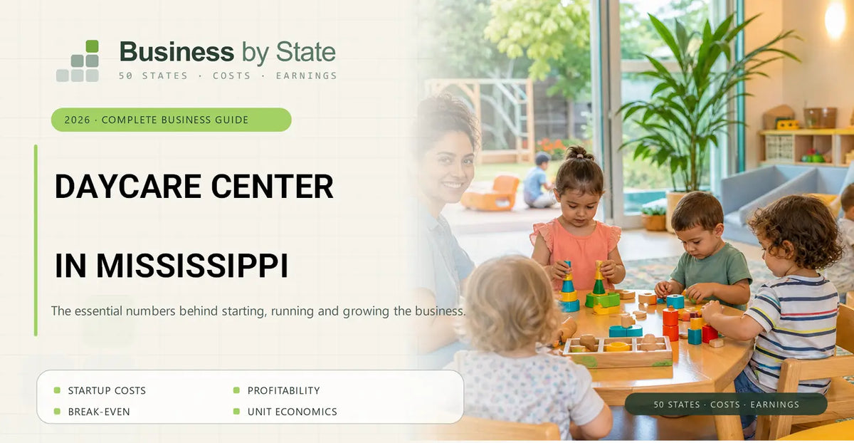 Daycare Center Startup Costs in Mississippi