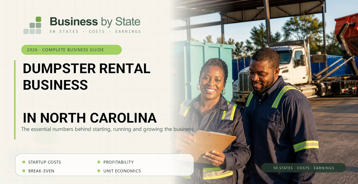 Dumpster Rental Business Startup Costs in North Carolina