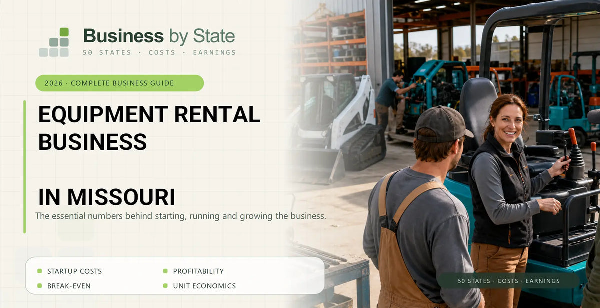 Equipment Rental Business Startup Costs in Missouri