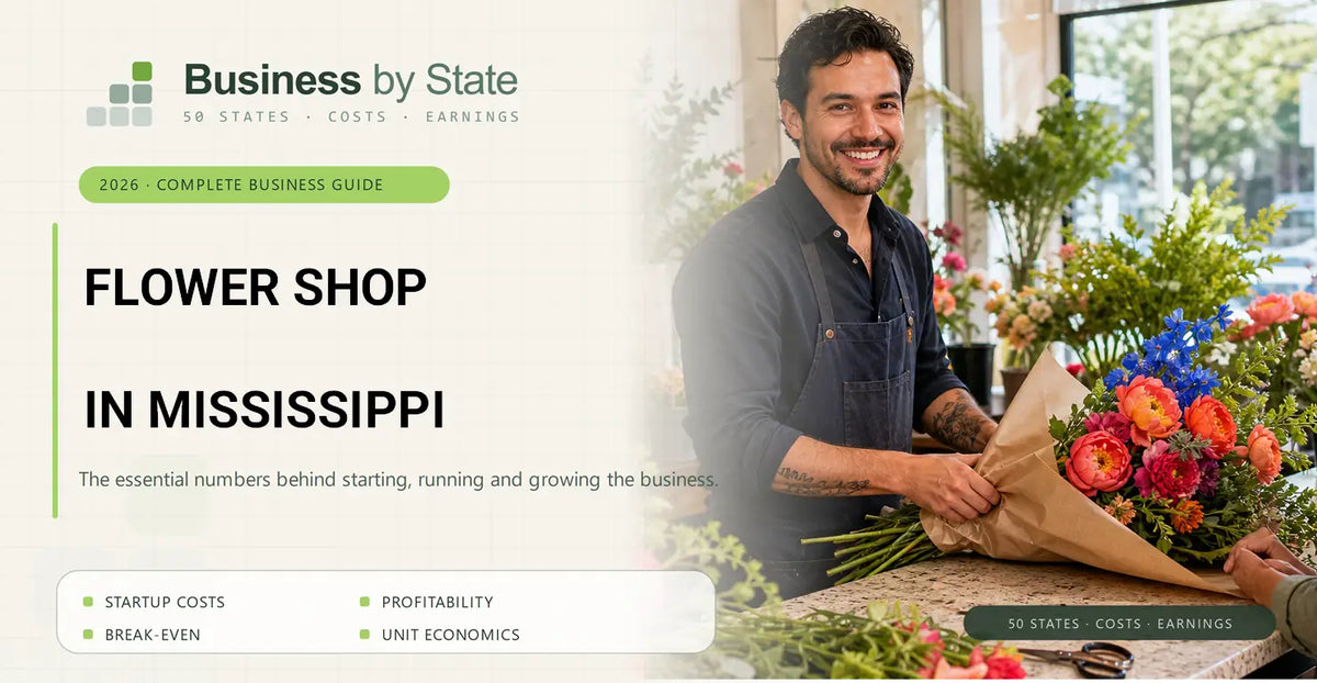 Flower Shop Startup Costs in Mississippi