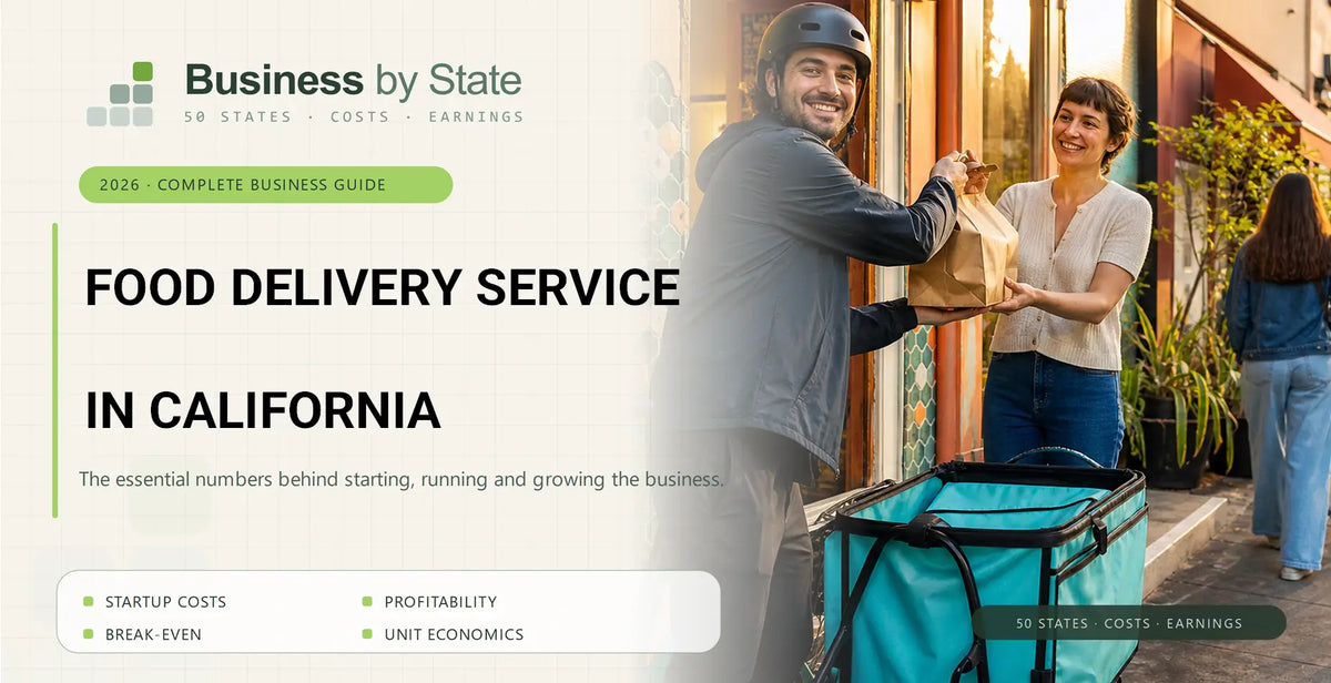 Food Delivery Service Startup Costs in California