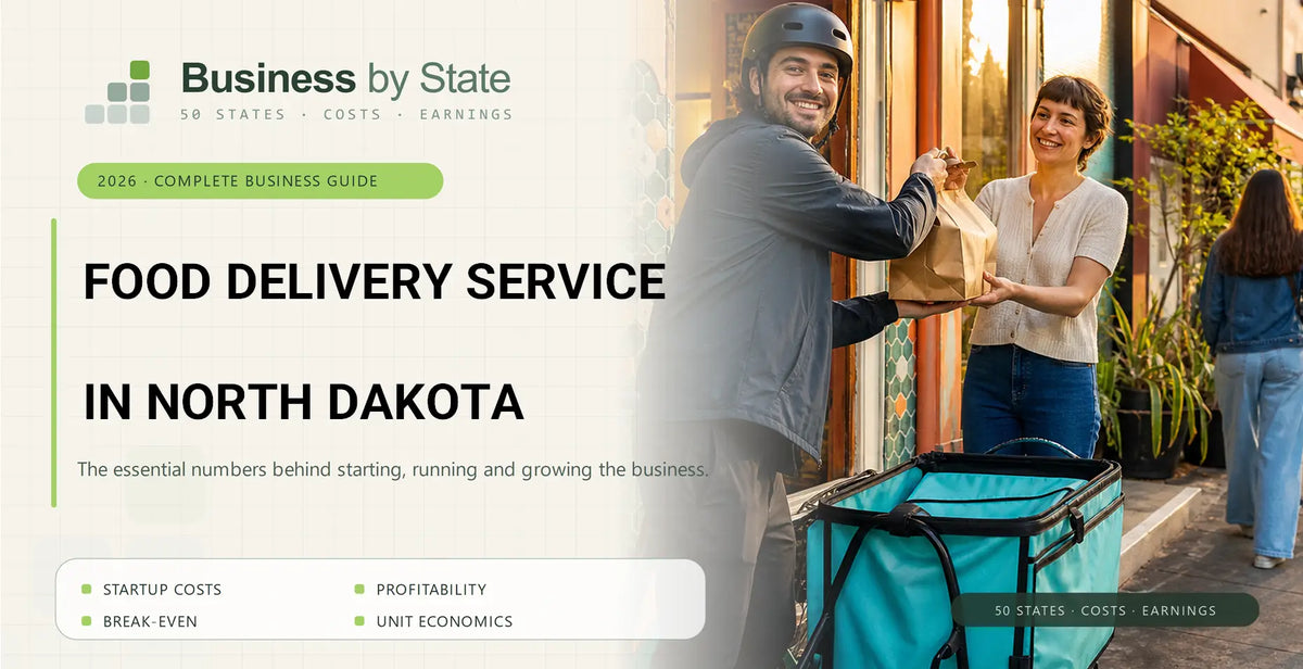 Food Delivery Service Startup Costs in North Dakota