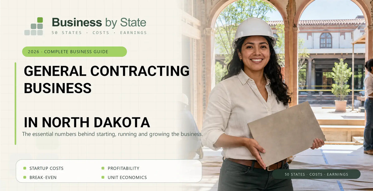 General Contracting Business Startup Costs in North Dakota