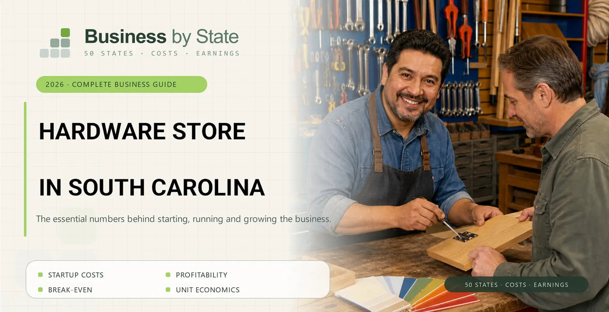 Hardware Store Startup Costs in South Carolina