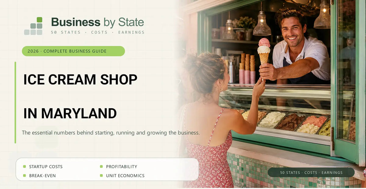 Ice Cream Shop Startup Costs in Maryland