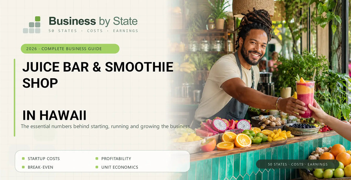 Juice Bar & Smoothie Shop Startup Costs in Hawaii