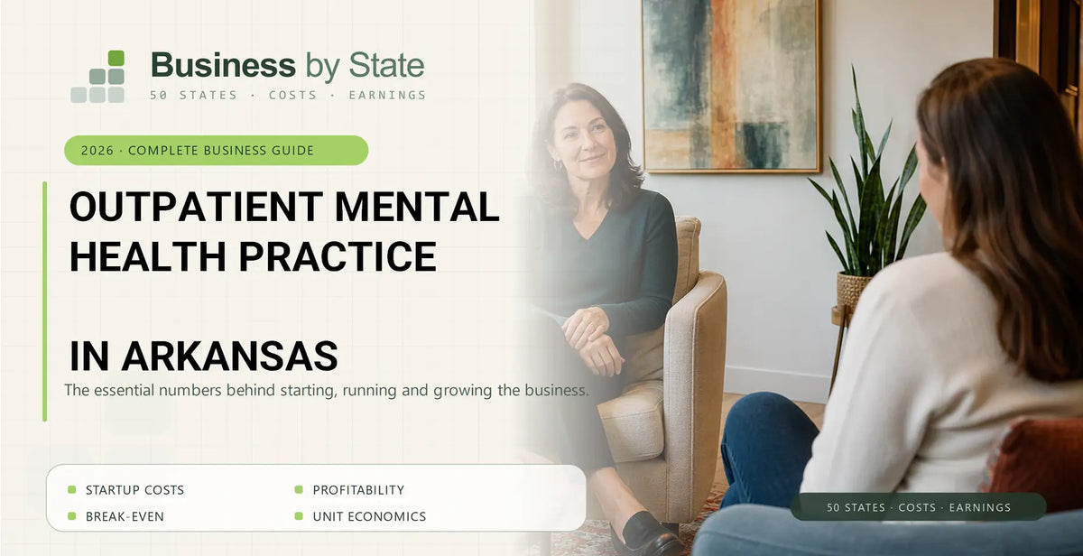 Outpatient Mental Health Practice Startup Costs in Arkansas