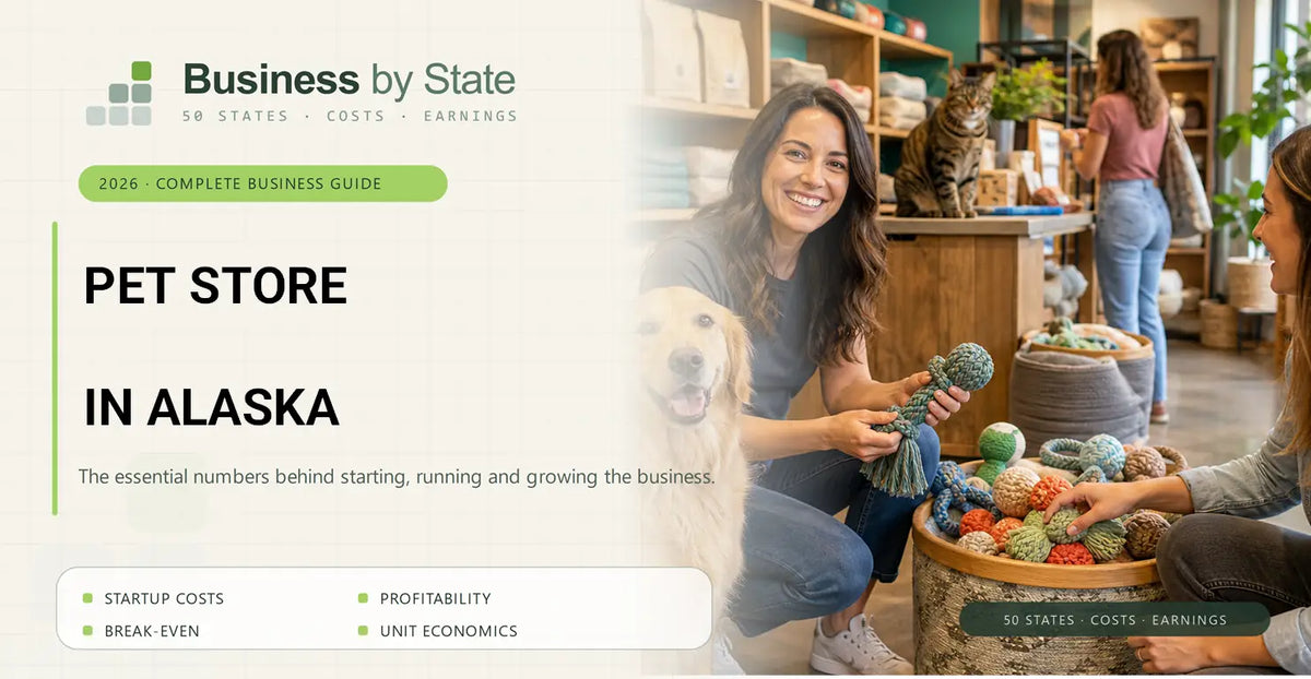 Pet Store Startup Costs in Alaska