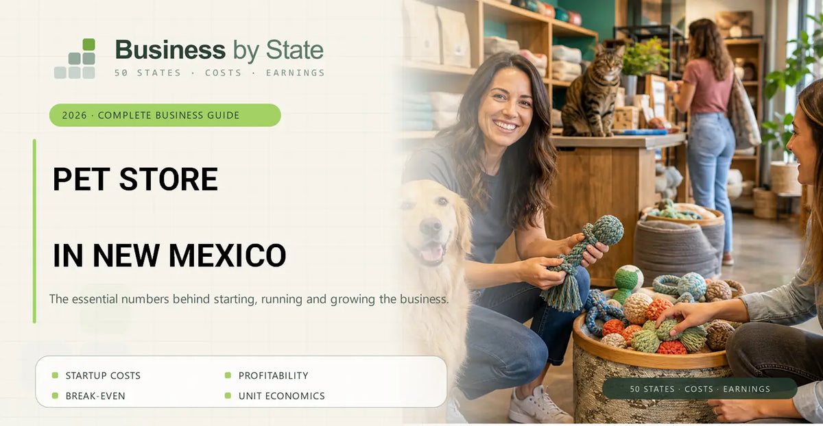 Pet Store Startup Costs in New Mexico