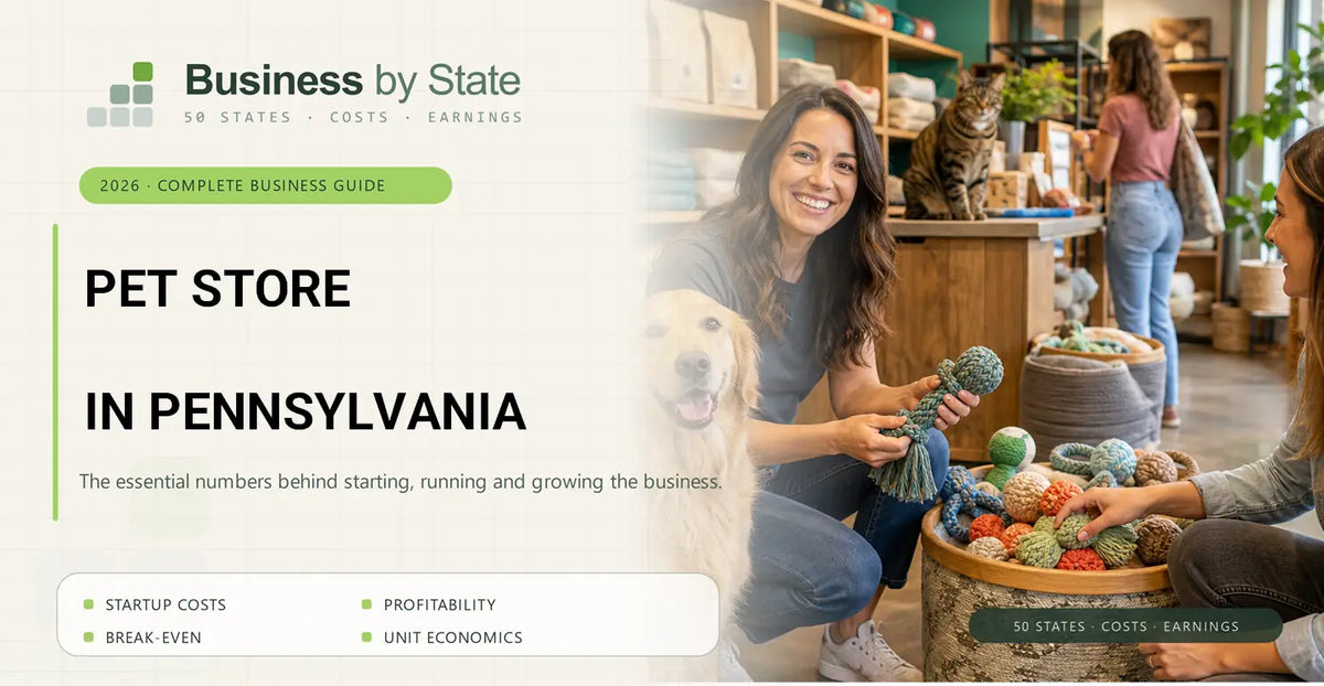 Pet Store Startup Costs in Pennsylvania