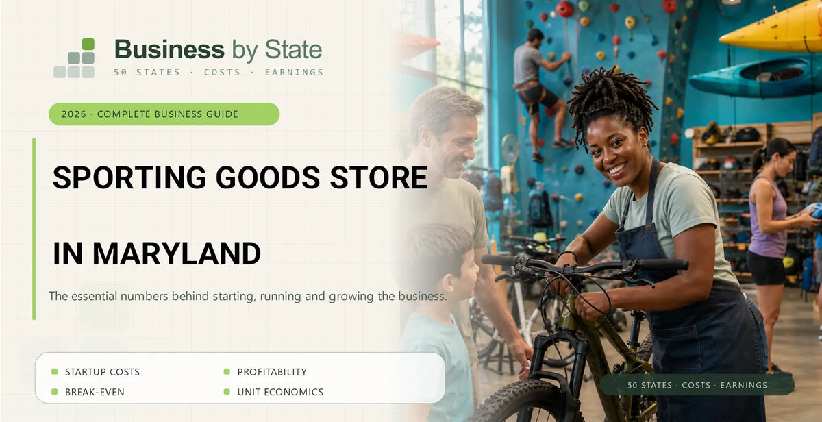 Sporting Goods Store Startup Costs in Maryland