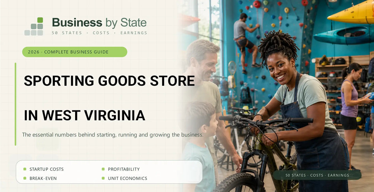 Sporting Goods Store Startup Costs in West Virginia
