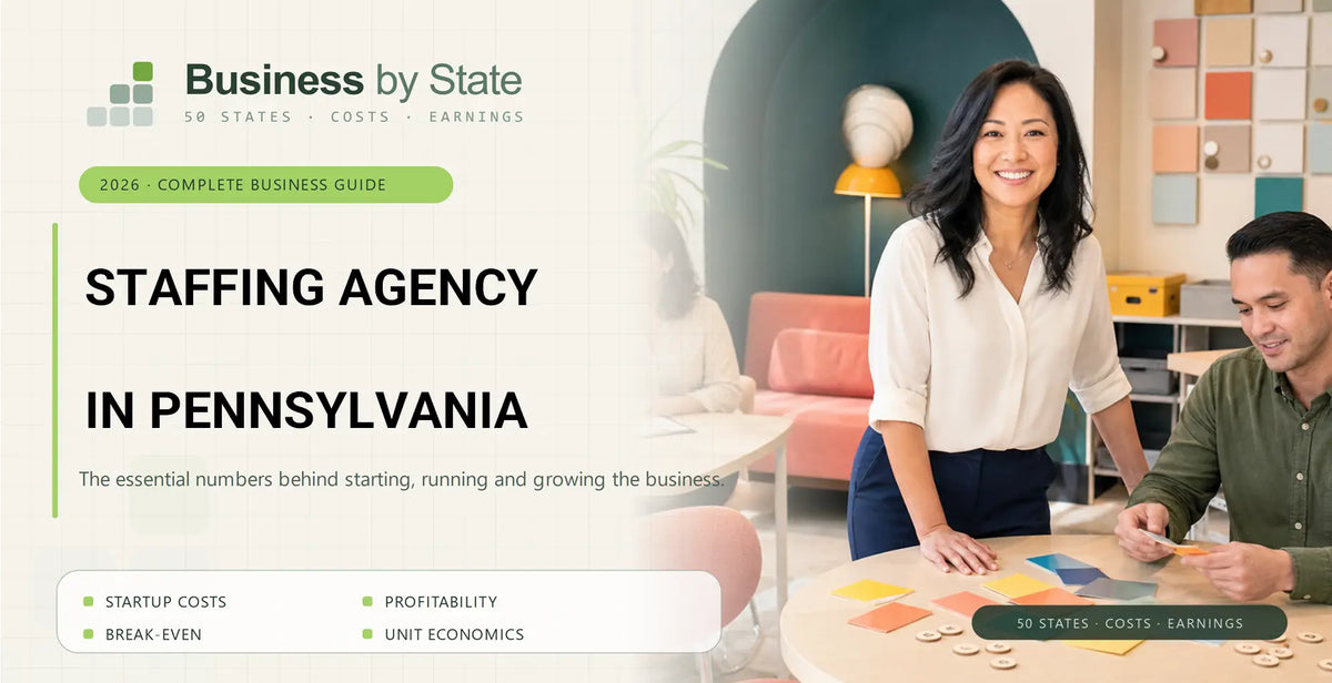 Staffing Agency Startup Costs in Pennsylvania