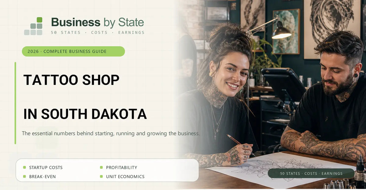 Tattoo Shop Startup Costs in South Dakota