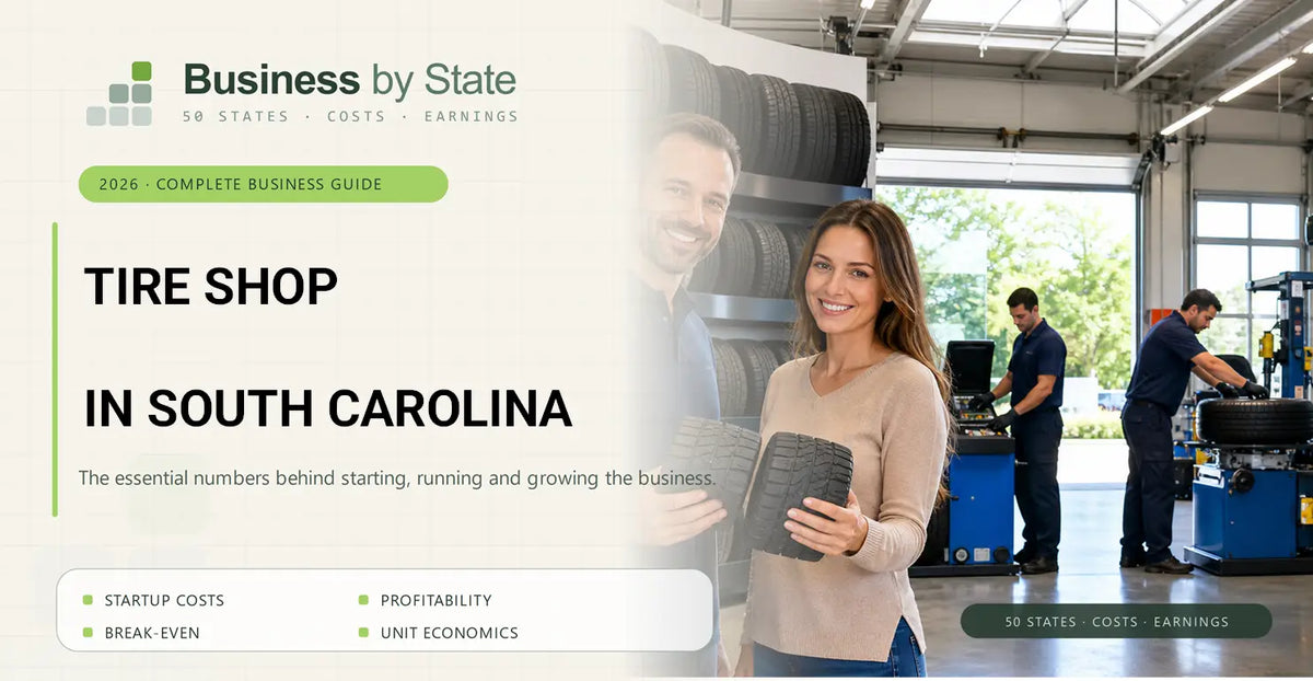 Tire Shop Startup Costs in South Carolina